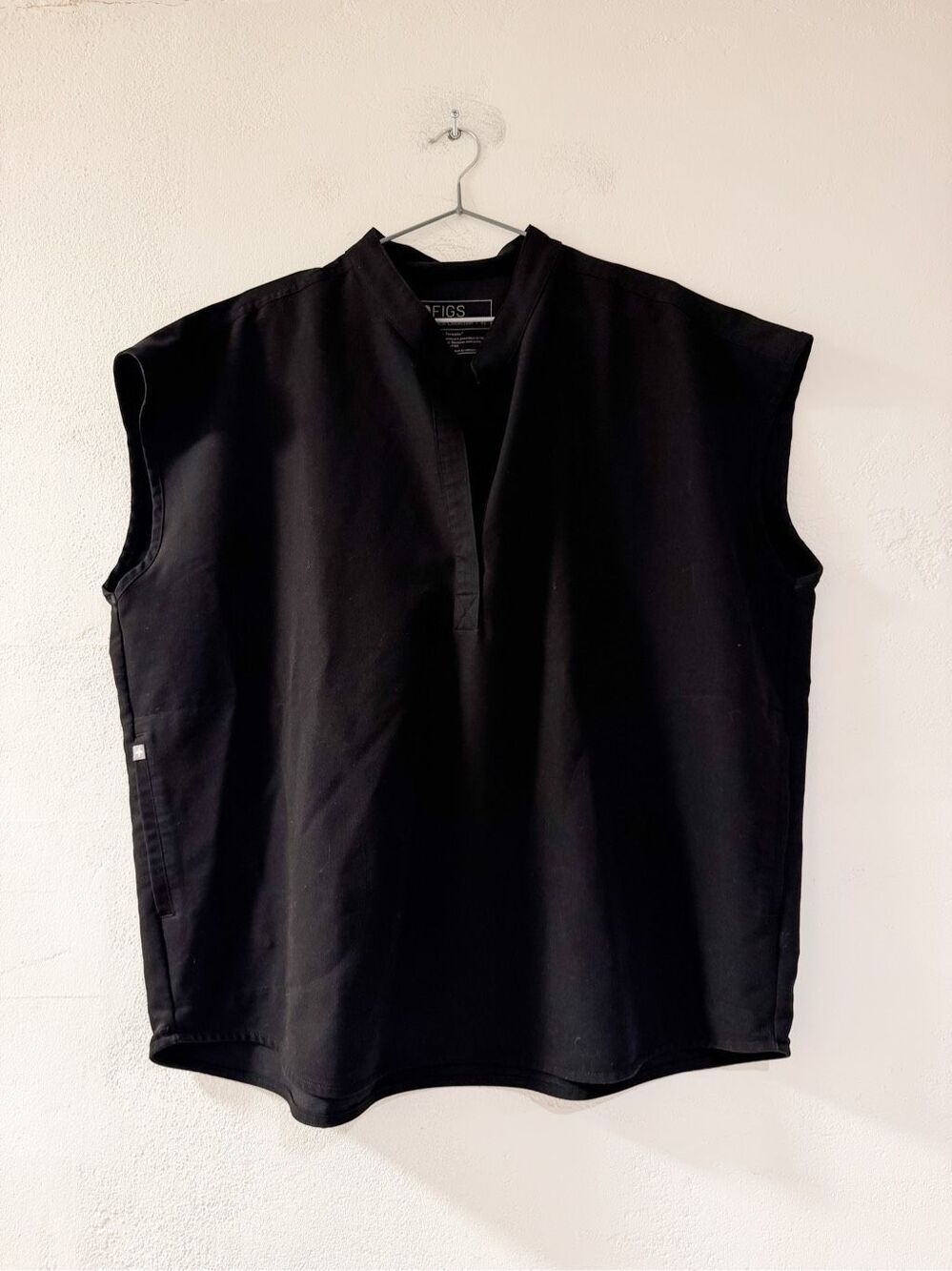 Figs Rafaela Oversized Scrub Top in Black XL